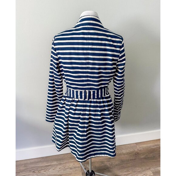 Express Striped Fit and Flare Trench Coat - Picture 6 of 12